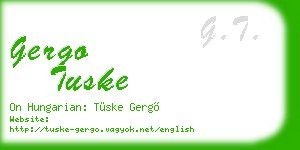 gergo tuske business card