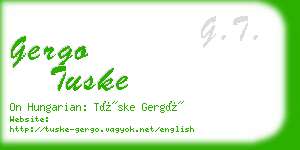 gergo tuske business card